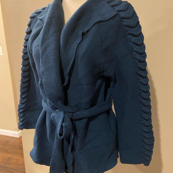 Lafayette 148 wool wrap sweater sz M - Picture 2 of 5